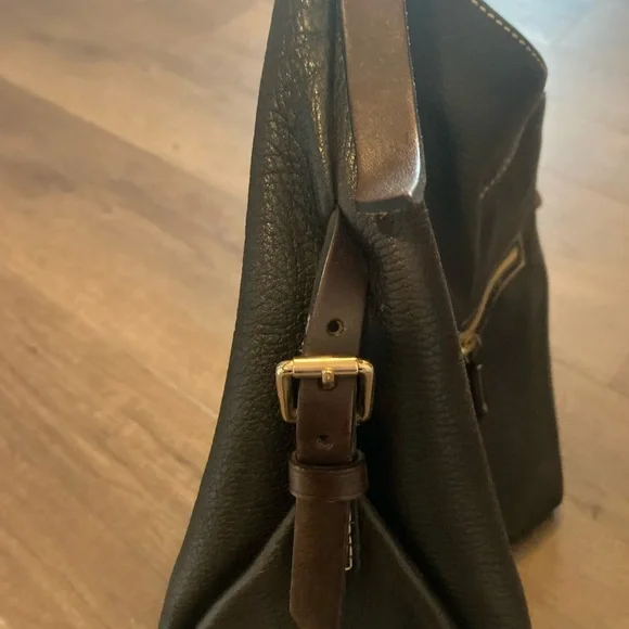 Dooney & Bourke Dark Brown Handbag with Gold Accents - Picture 2 of 7